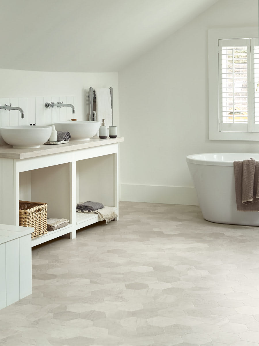 Amtico Form Opal in Hex laying pattern