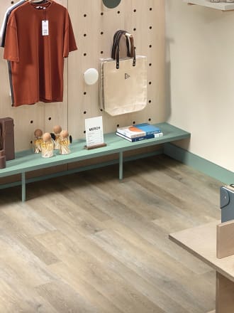 Amtico's Blanched Oak in Boardwalk, from the Amtico Spacia collection.