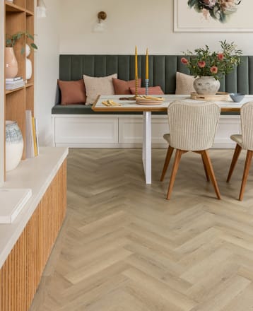 Amtico Dawlish Oak in Large Parquet, from the Amtico Spacia collection.