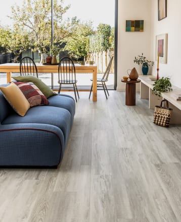 Amtico Cove Salvaged Timber in Boardwalk, from the Spacia collection.