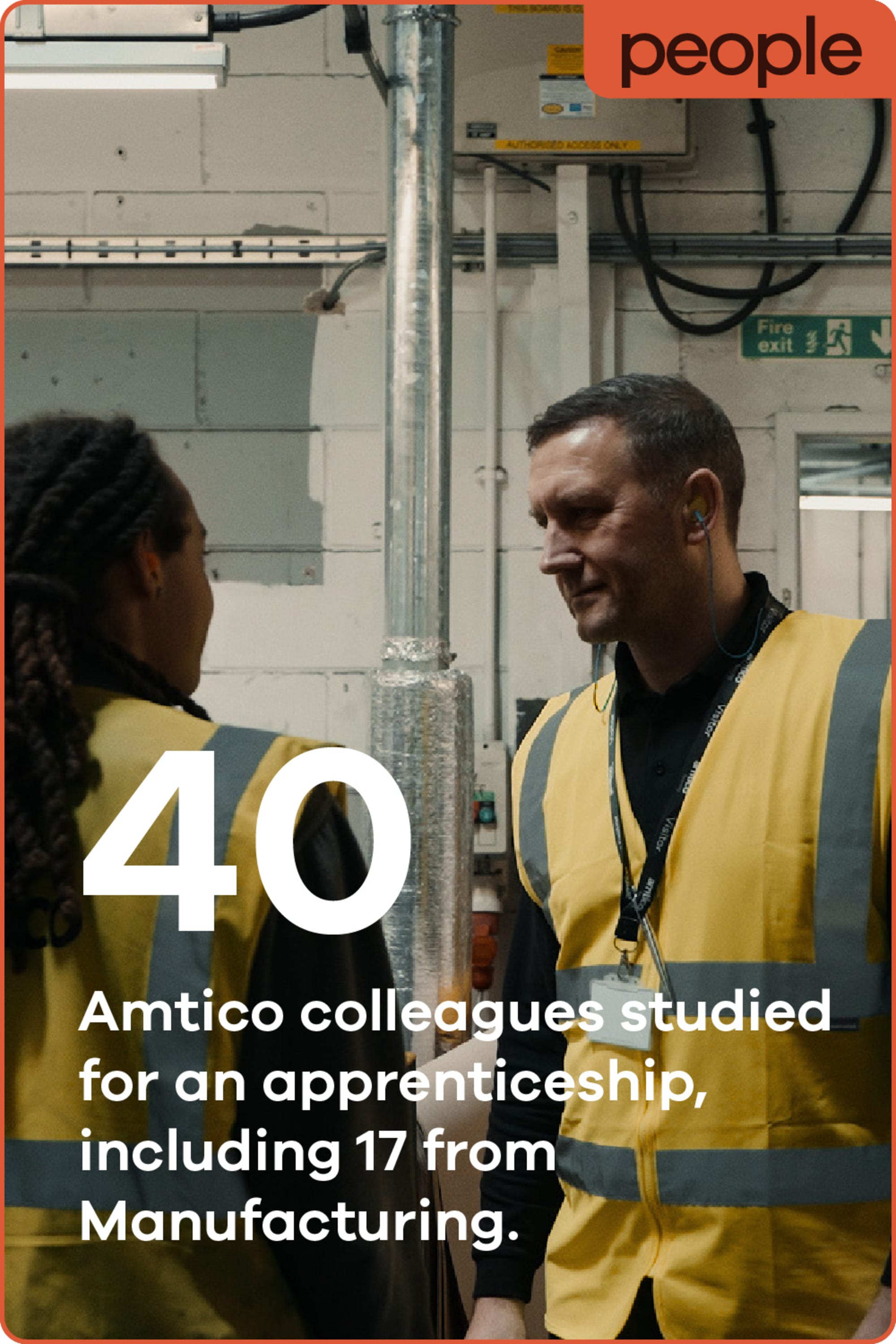 40 Amtico colleagues studied for an apprenticeship in 2025, including 17 from Manufacturing.