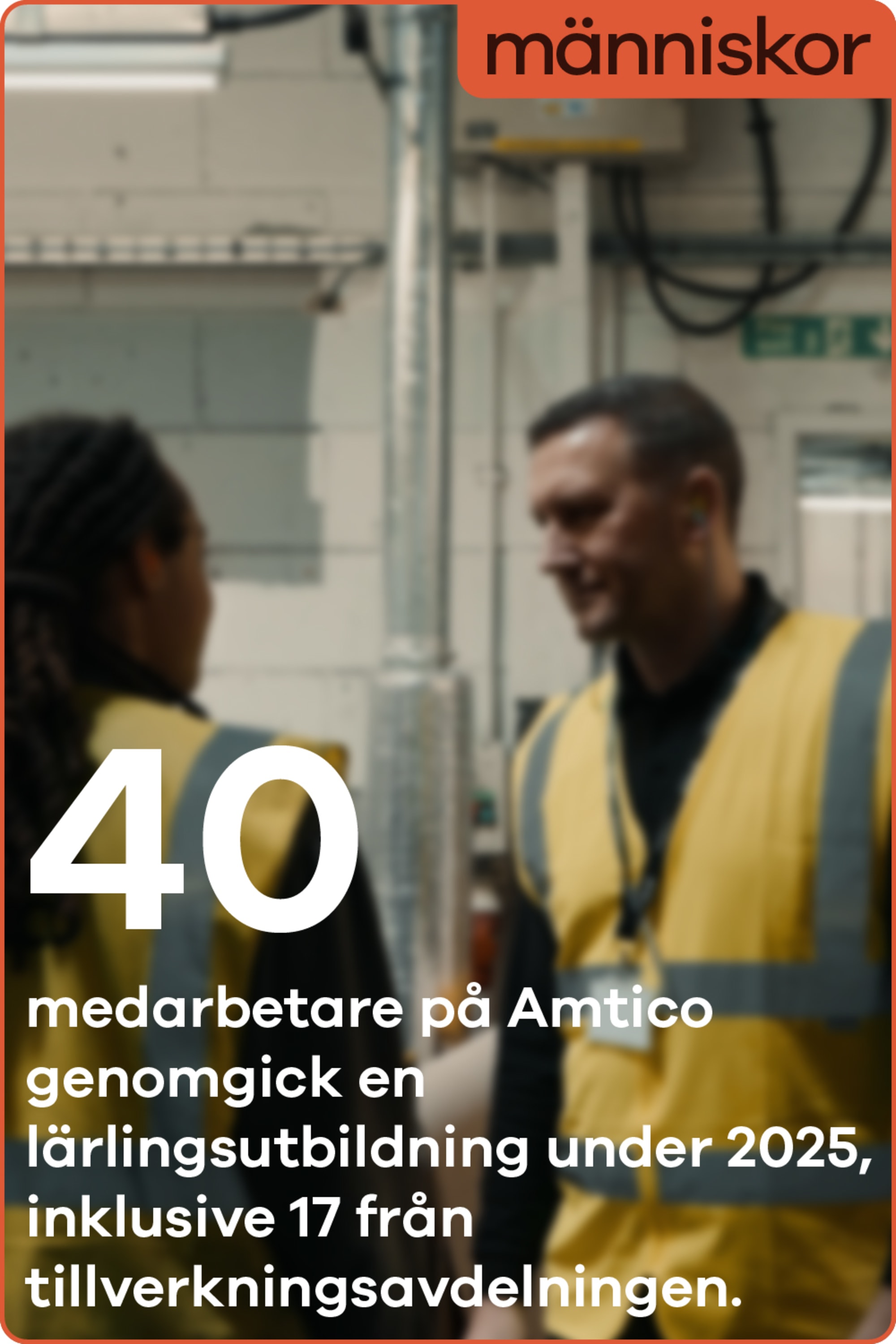 40 medarbetare på Amtico genomgick en lärlingsutbildning under 2025, inklusive 17 från tillverkningsavdelningen.