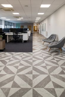 hackfall oak onyx marble flooring in open plan office