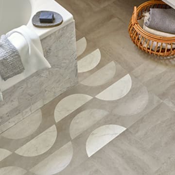 dc564 arc smal in onyx marble, tempus embrace and tempus soothe