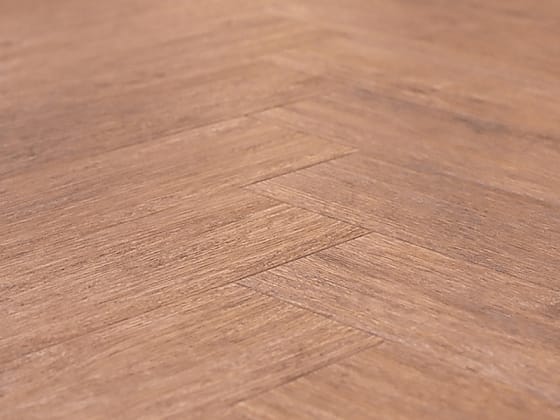 The hotel floor features French Oak laid in Herringbone Plank, from the Amtico Signature Collection.