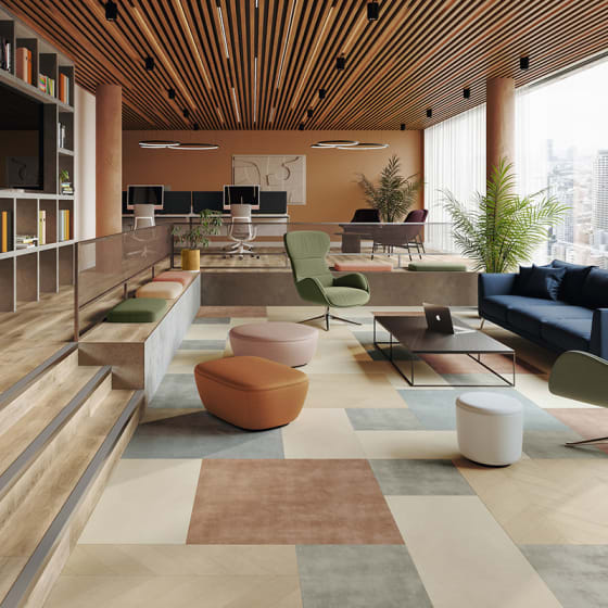 Office floor features a mix of Signature products in a bespoke design.