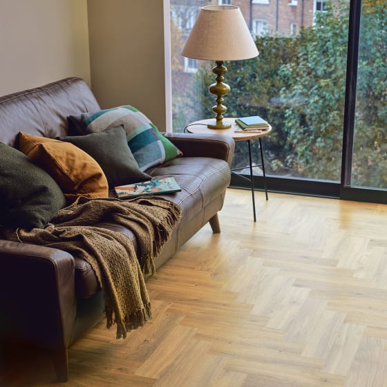 Build to rent appartment features Hunter Oak in Parquet, from the Amtico First collection.