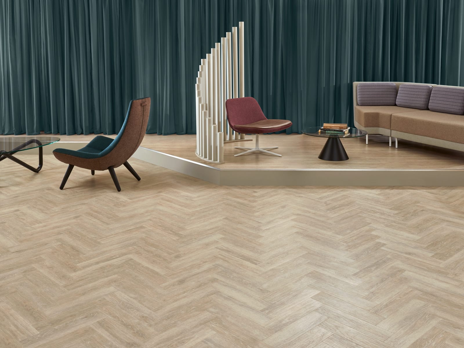 Shell Oak in Large Parquet | Amtico Commercial LVT Flooring