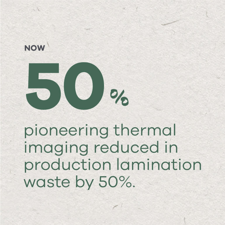 Now: Pioneering thermal imaging reduced in production lamination waste by 50%