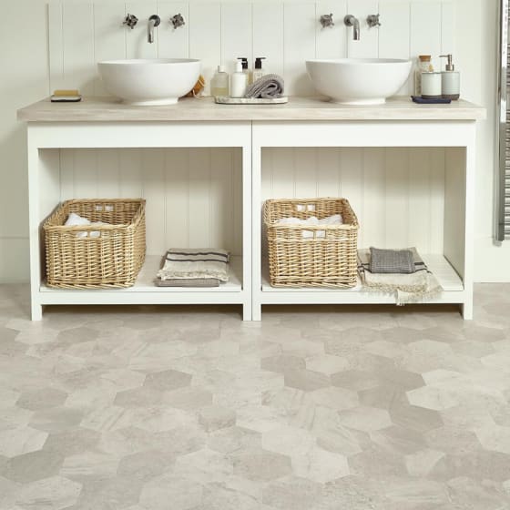 Amtico Form Opal in Hex laying pattern FS7S4380