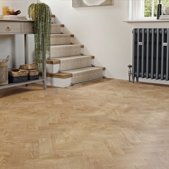 Amtico Form in Fawn Oak in Small Parquet Laying Pattern