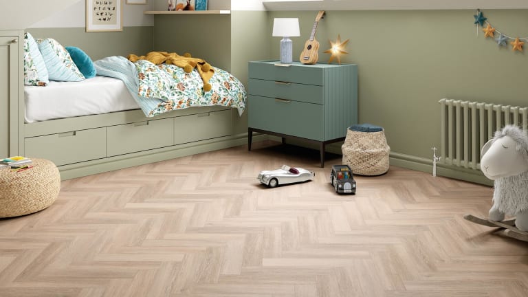 Powdered Oak in Small parquet in a child's bedroom